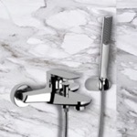 Remer I02US Wall-Mounted Bath Shower Mixer With Bracket And Hand Shower In Chrome